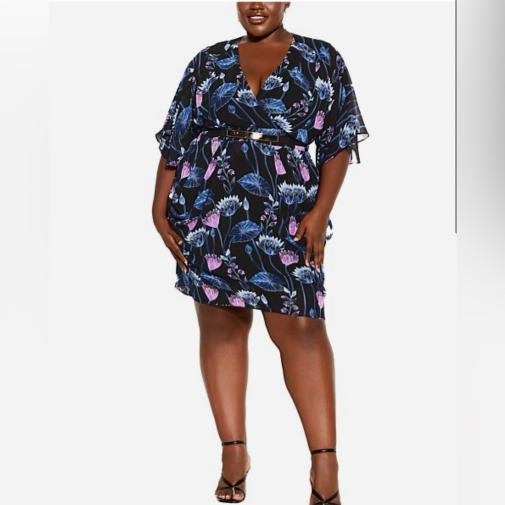 City chic Wrap Vine dress 18W new in package
